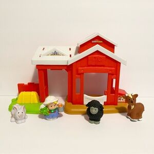 Fisher Price Little People Barn w Animals Farmer Playset Farm Toy Lot